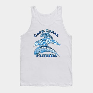 Cape Coral Florida Vacation Tribal Dolphins Tank Top